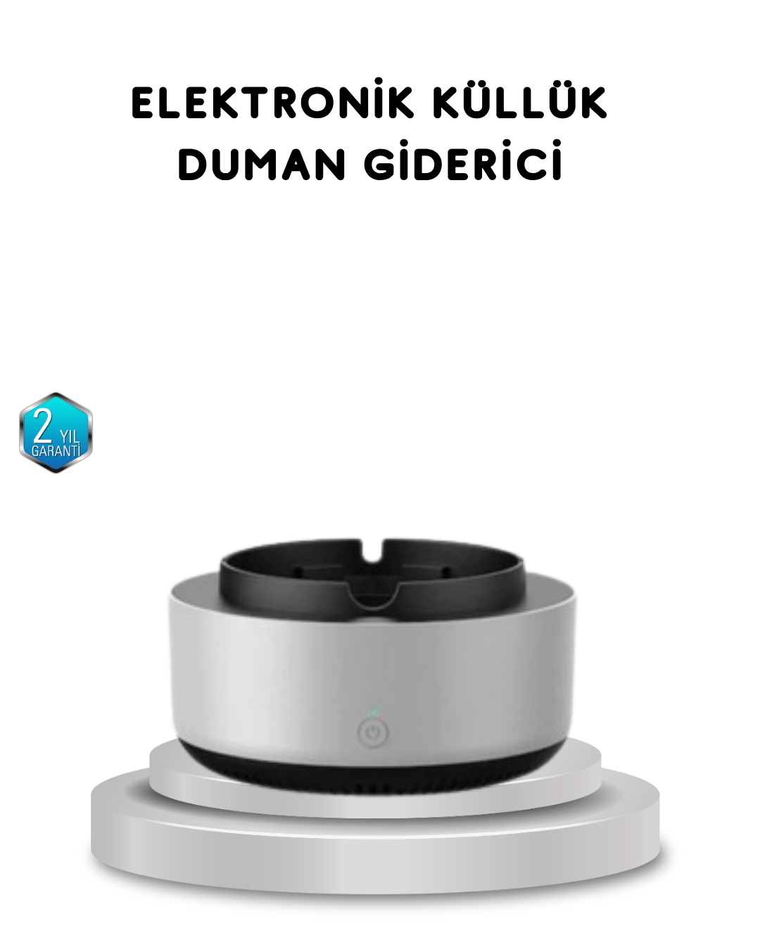 1-133 Sigara Dumanı ve Koku Giderici Hava Temizleyici Küllük – 2 Katmanlı Filtreli - Vipsepet - Görsel 1