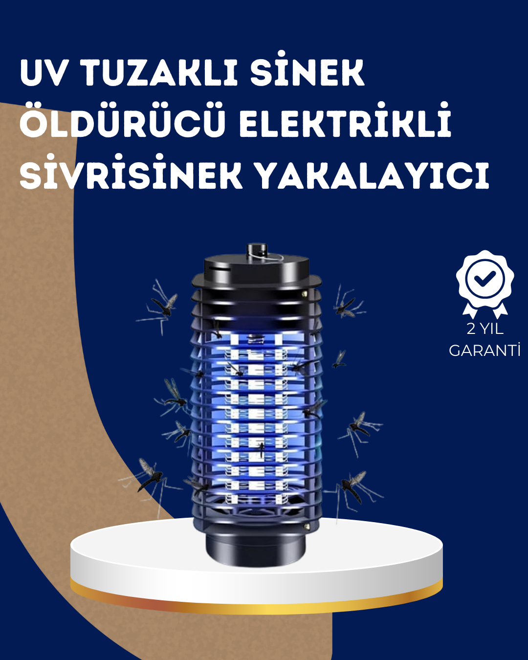 1-134 Elektrikli UV Işıklı Sivrisinek ve Böcek Öldürücü – Sessiz ve Güvenli Tuzak - Vipsepet - Görsel 1