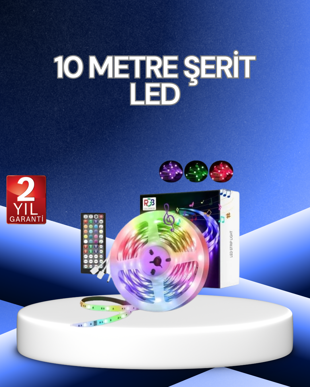 1-138 10 Metre Smart Şerit Led Bluetooth Telefon Kontrollü USB Enerjili - Vipsepet - Görsel 1