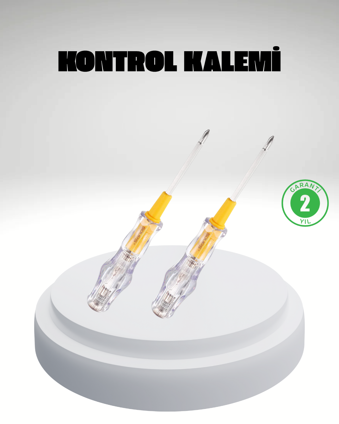 1-138 Elektrik Test Kalemi Neon Işıklı Nikel Kaplama 110-220V Dirençli - Vipsepet - Görsel 1
