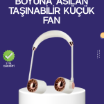Katlanabilir Asılabilir Mini Fan USB Şarjlı 3 Kademeli Sessiz - Vipsepet