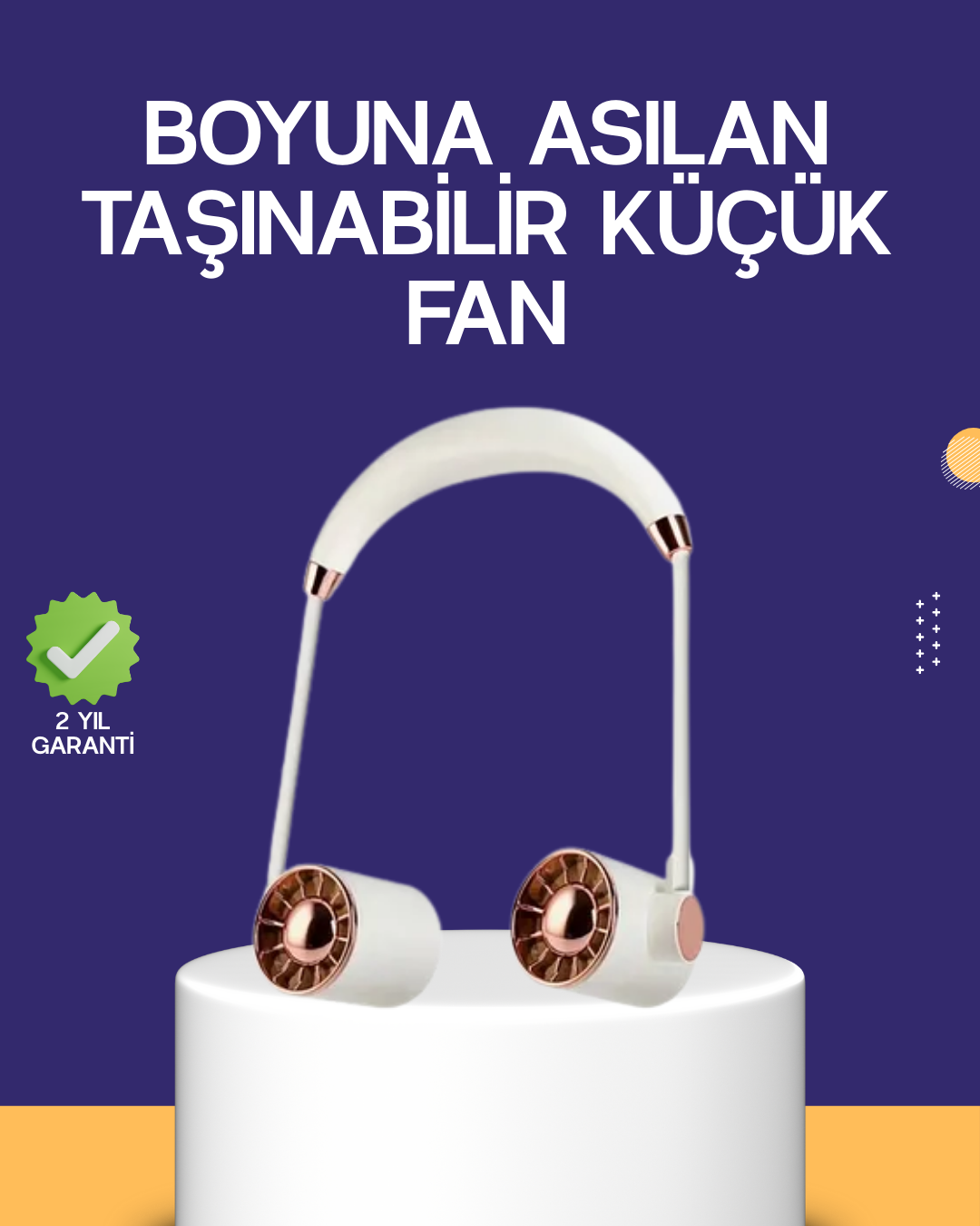1-139 Katlanabilir Asılabilir Mini Fan USB Şarjlı 3 Kademeli Sessiz - Vipsepet - Görsel 1