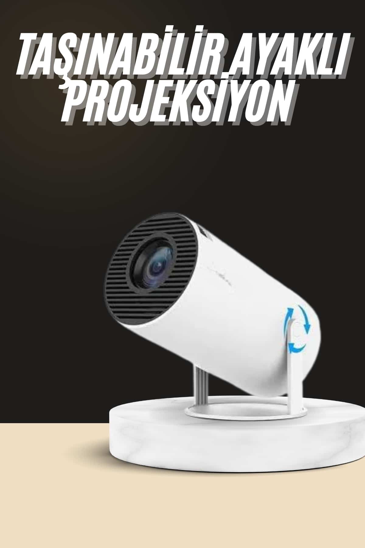 1-141 Ayaklı Projeksiyon Taşınabilir Mini Projektör Sinema Projektörü Android - Vipsepet - Görsel 1