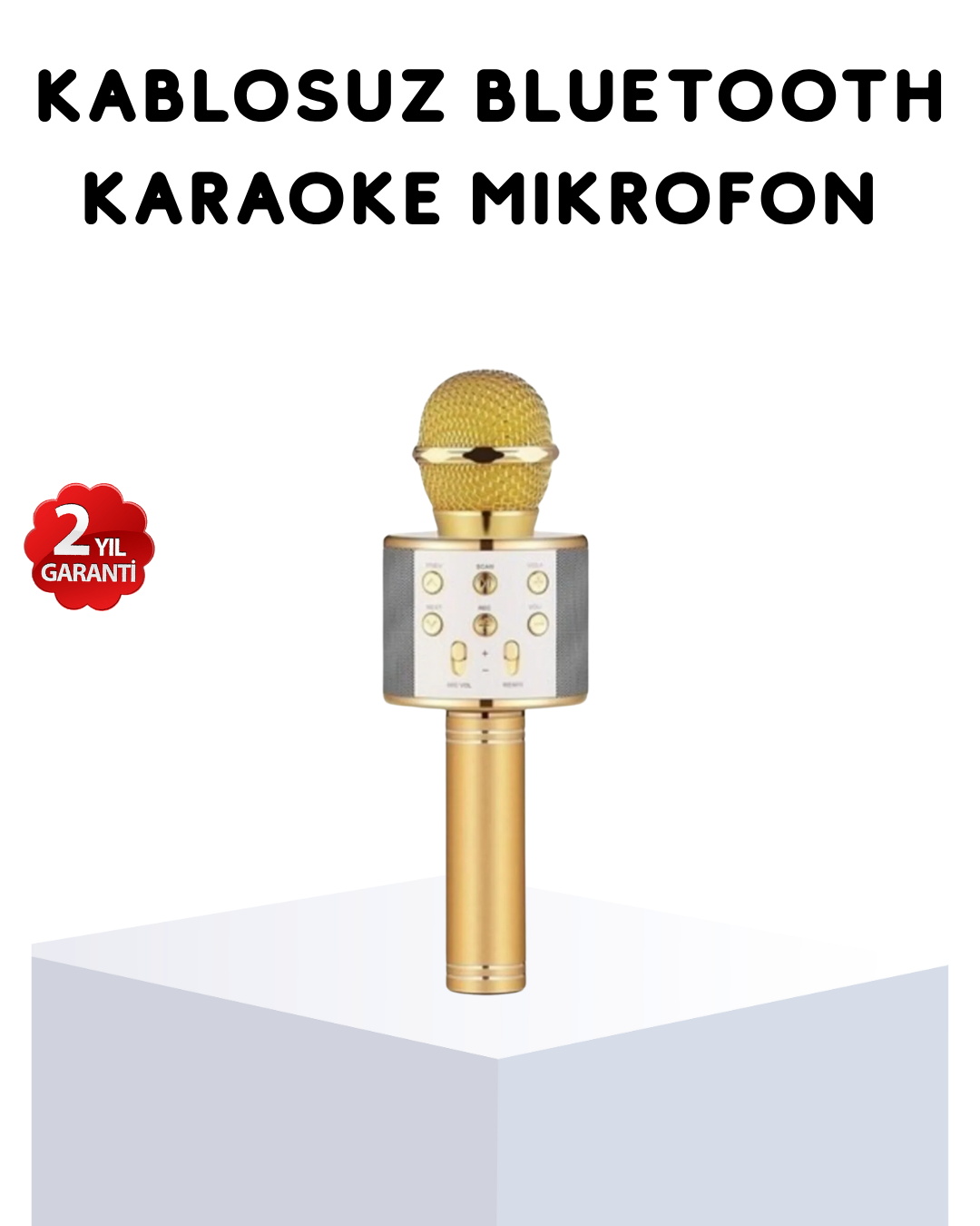 1-143 Karaoke Mikrofonu Bluetooth USB AUX Girişli Yankı Efektli - Vipsepet - Görsel 1