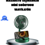 Katlanabilir Şarjlı Mini Fan 3 Kademeli Hız Ayarlı Taşınabilir - Vipsepet