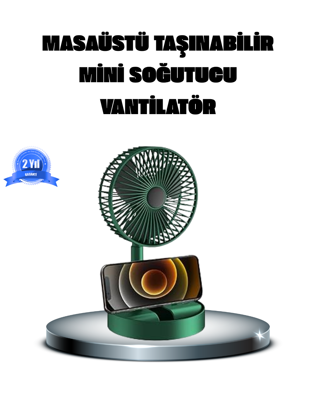 1-144 Katlanabilir Şarjlı Mini Fan 3 Kademeli Hız Ayarlı Taşınabilir - Vipsepet - Görsel 1