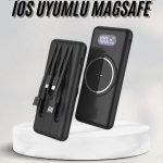 Wireless Powerbank 10000 Mah LED Ekranlı Dahili Kablolu Hızlı Şarj - vipsepet
