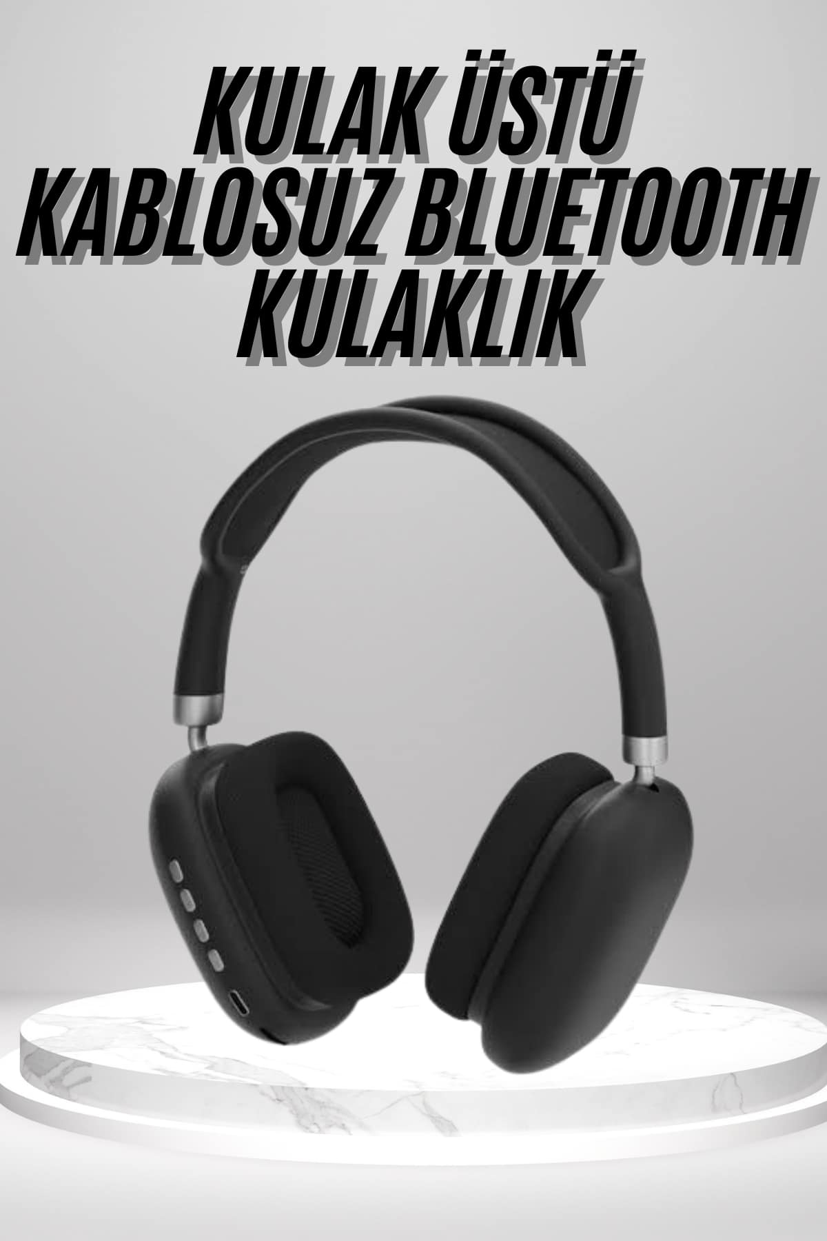1-145 Kulak Üstü Kablosuz Bluetooth Kulaklık Yumuşak Süngerli SD Kart Girişli - vipsepet - Görsel 1