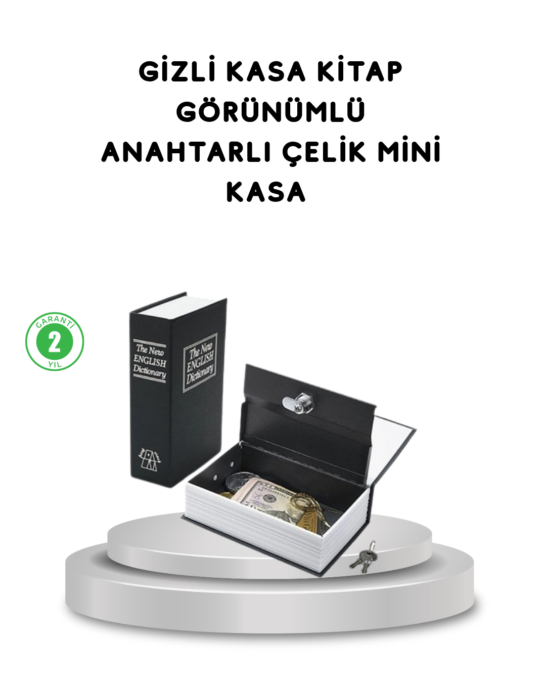 1-148 Gizli Kitap Kasa – Metal Gövdeli, Anahtarlı - Vipsepet - Görsel 1
