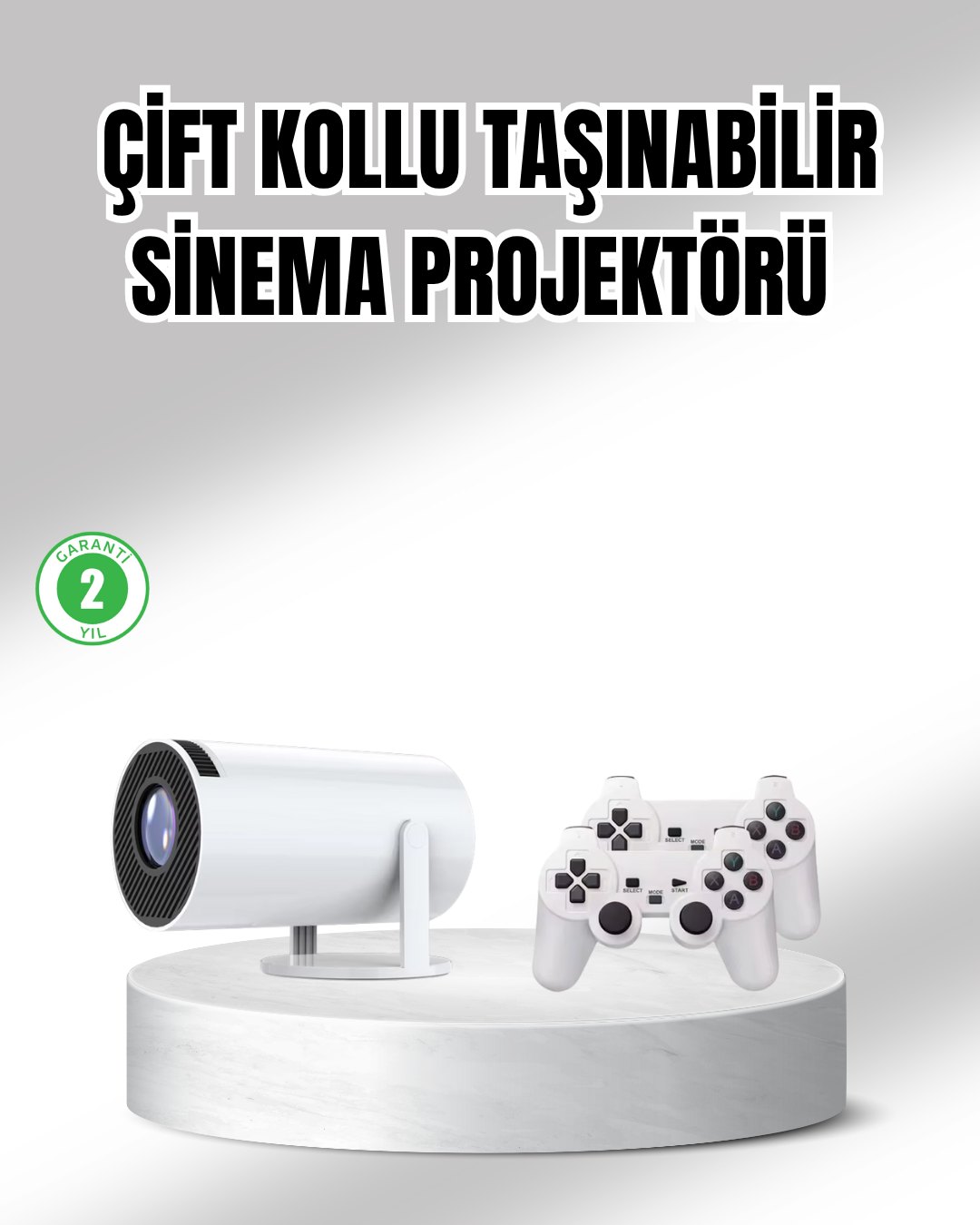 1-149 Projeksiyon Cihazı 4K Destekli Kablosuz Bağlantılı Bluetooth 5.0 - Vipsepet - Görsel 1