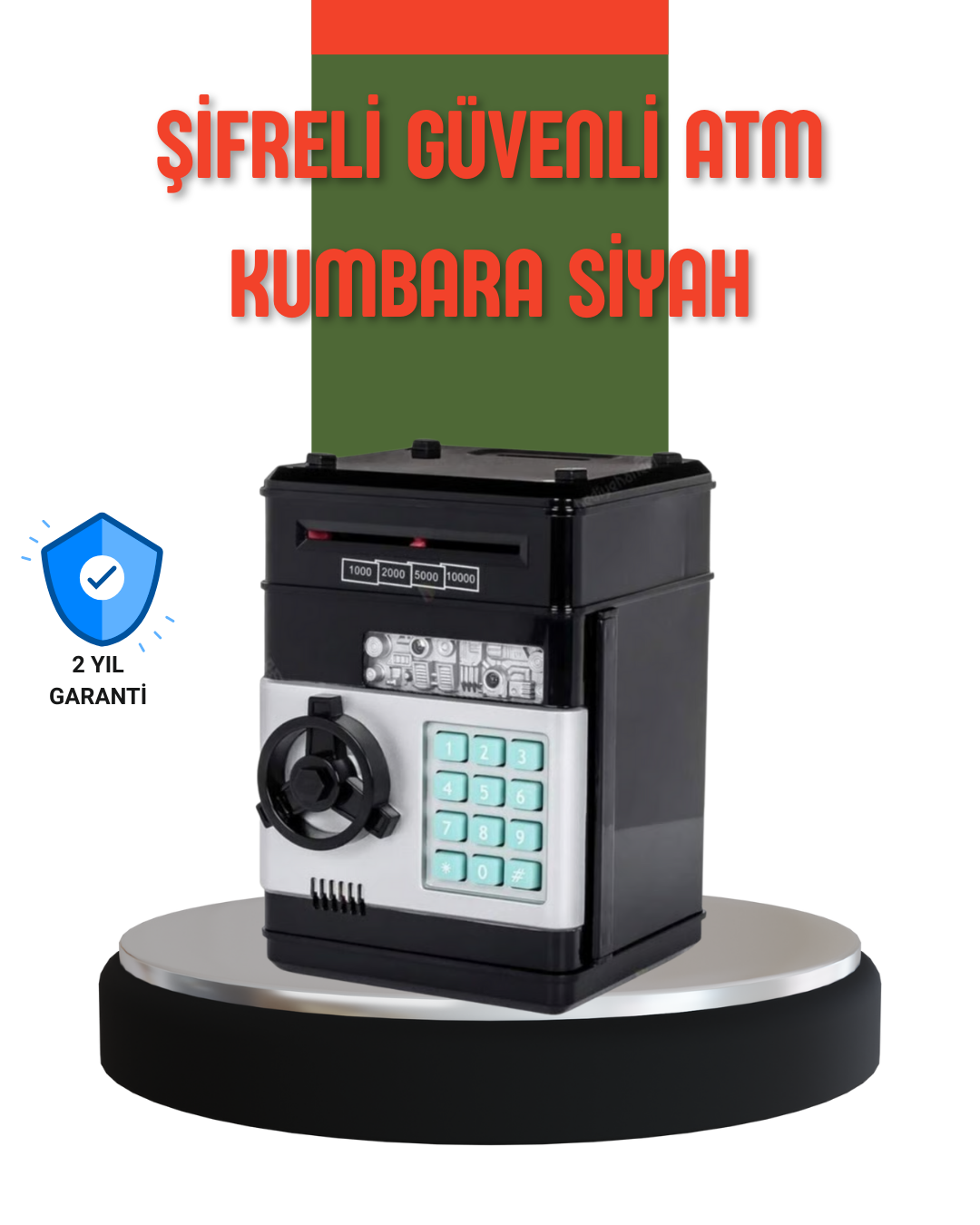 1-151 Şifreli ATM Kasa Görünümlü Para Biriktirme Kumbarası - Vipsepet - Görsel 1