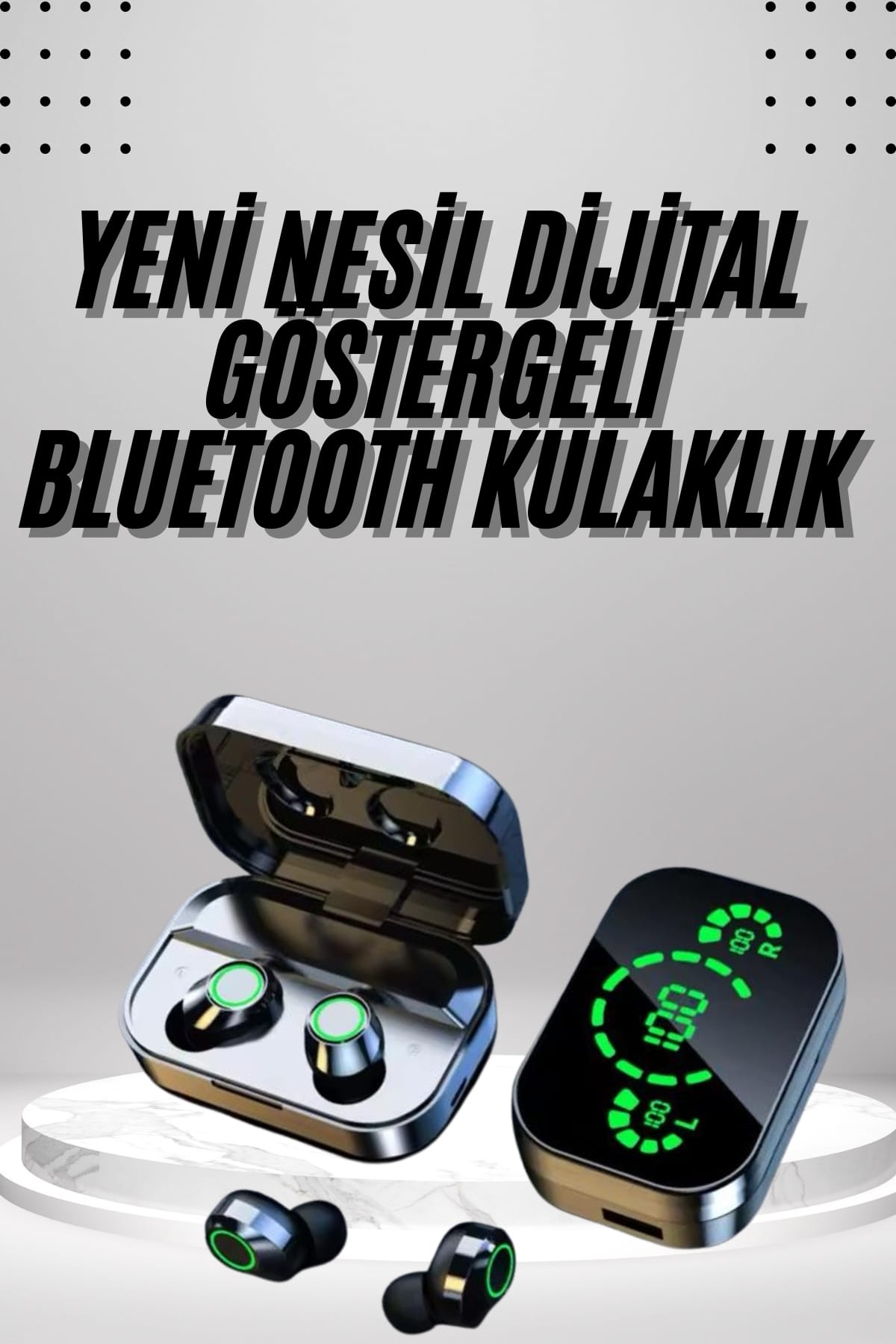 1-153 2025 Model Bluetooth Kulaklık Telefon Şarj Edebilen Çağrı Cevaplama Dijital Göstergeli - vipsepet - Görsel 1