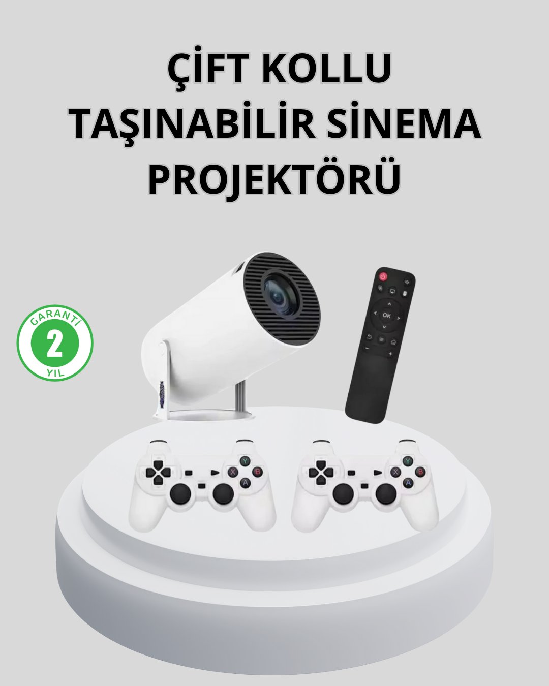 1-159 Wi-Fi 6 ve Bluetooth 5.0 Destekli 4K Akıllı Projeksiyon Cihazı - Vipsepet - Görsel 1