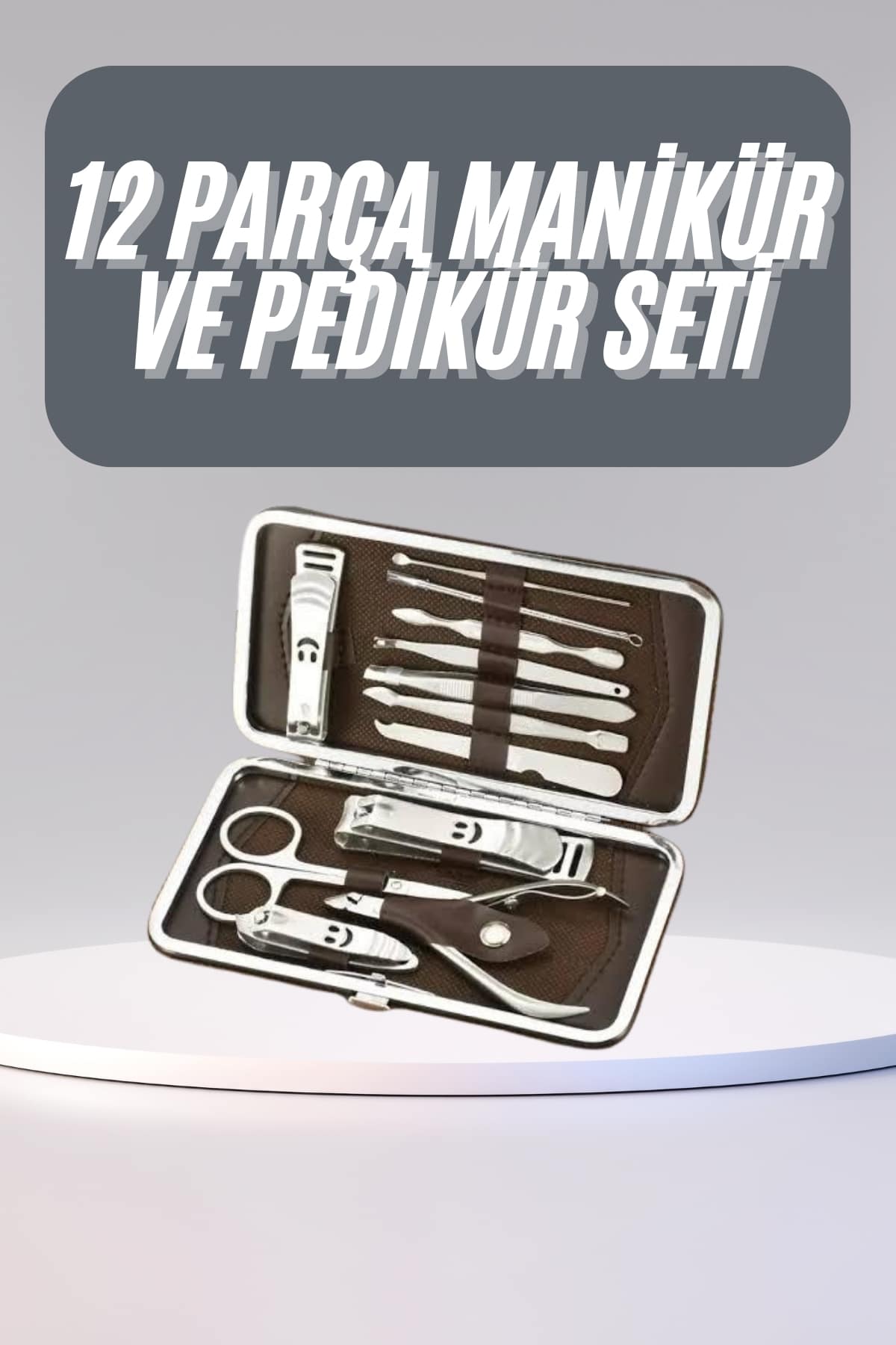 1-159 12 Parça Manikür Pedikür Seti Tırnak Bakımı Nasır Temizleme El Ayak Bakımı - Vipsepet - Görsel 1