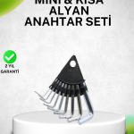 9 Parça Alyan Anahtar Seti Isıl İşlem Görmüş Dayanıklı Çelik - Vipsepet