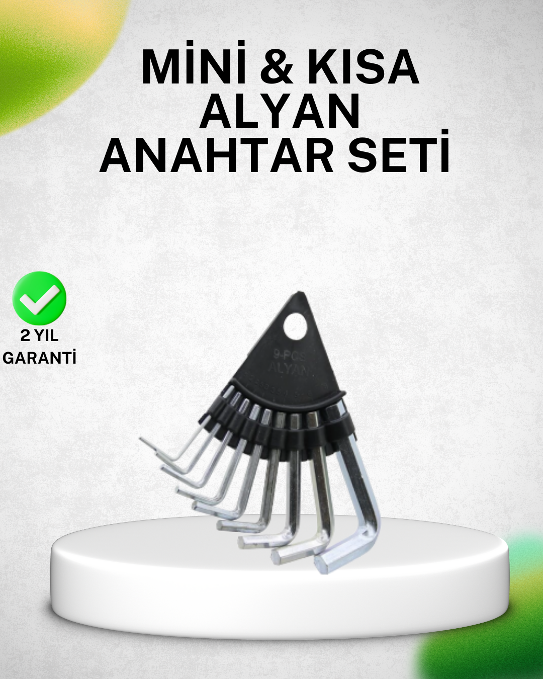 1-16 9 Parça Alyan Anahtar Seti Isıl İşlem Görmüş Dayanıklı Çelik - Vipsepet - Görsel 1