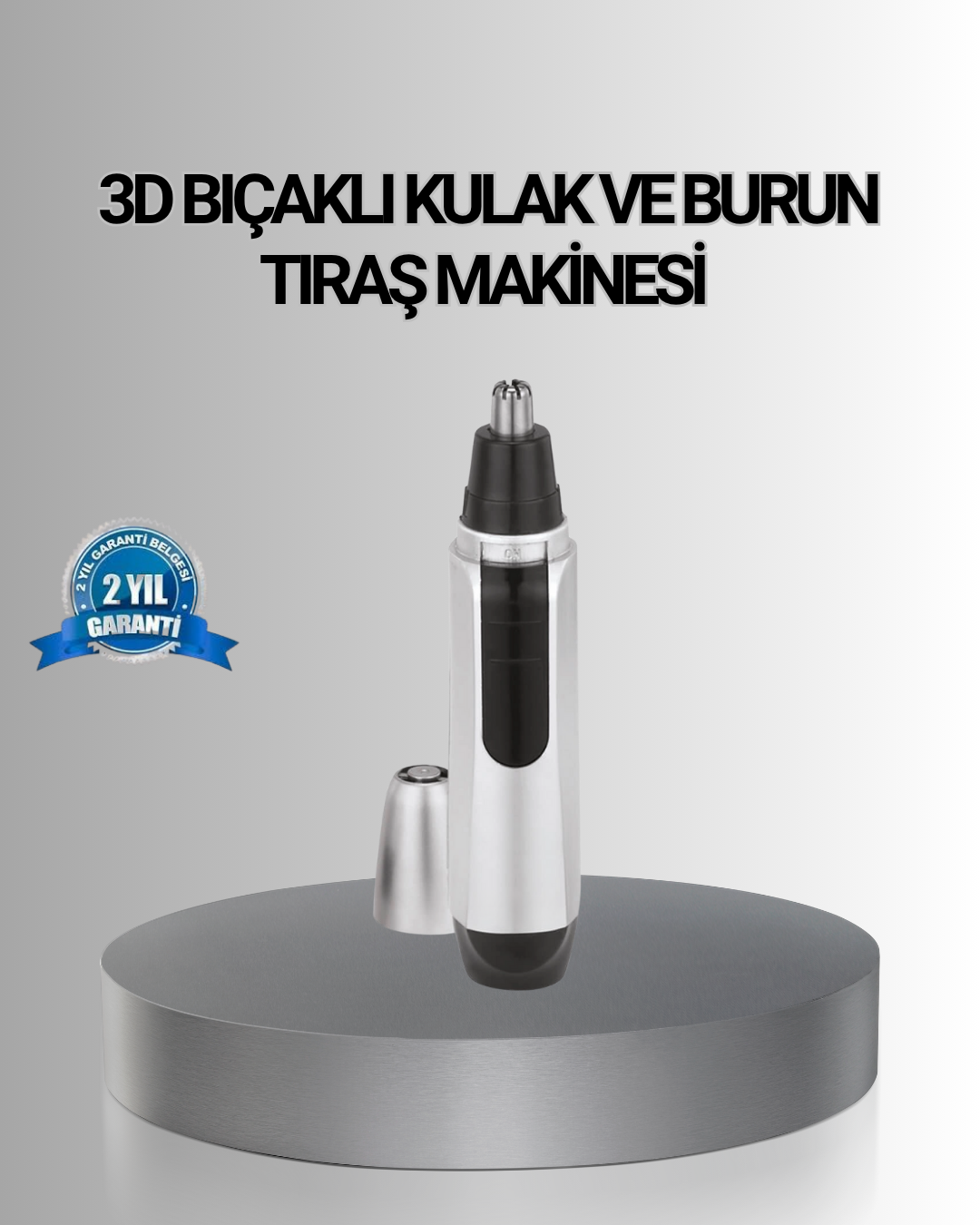 1-16 Kişisel Burun ve Kulak Tıraş Makinesi 3D Kavisli Bıçak ve Kompakt Tasarım - vipsepet - Görsel 1