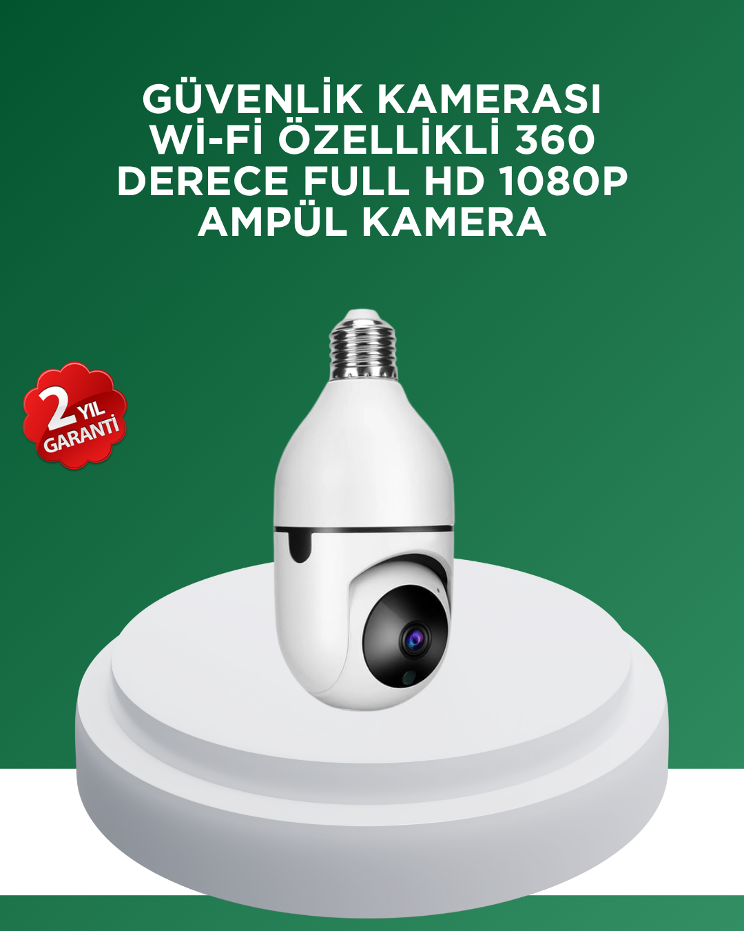 1-16 1080P Gece Görüşlü Ampul Güvenlik Kamerası – Kablolu ve Kablosuz Seçenekli - Vipsepet - Görsel 1
