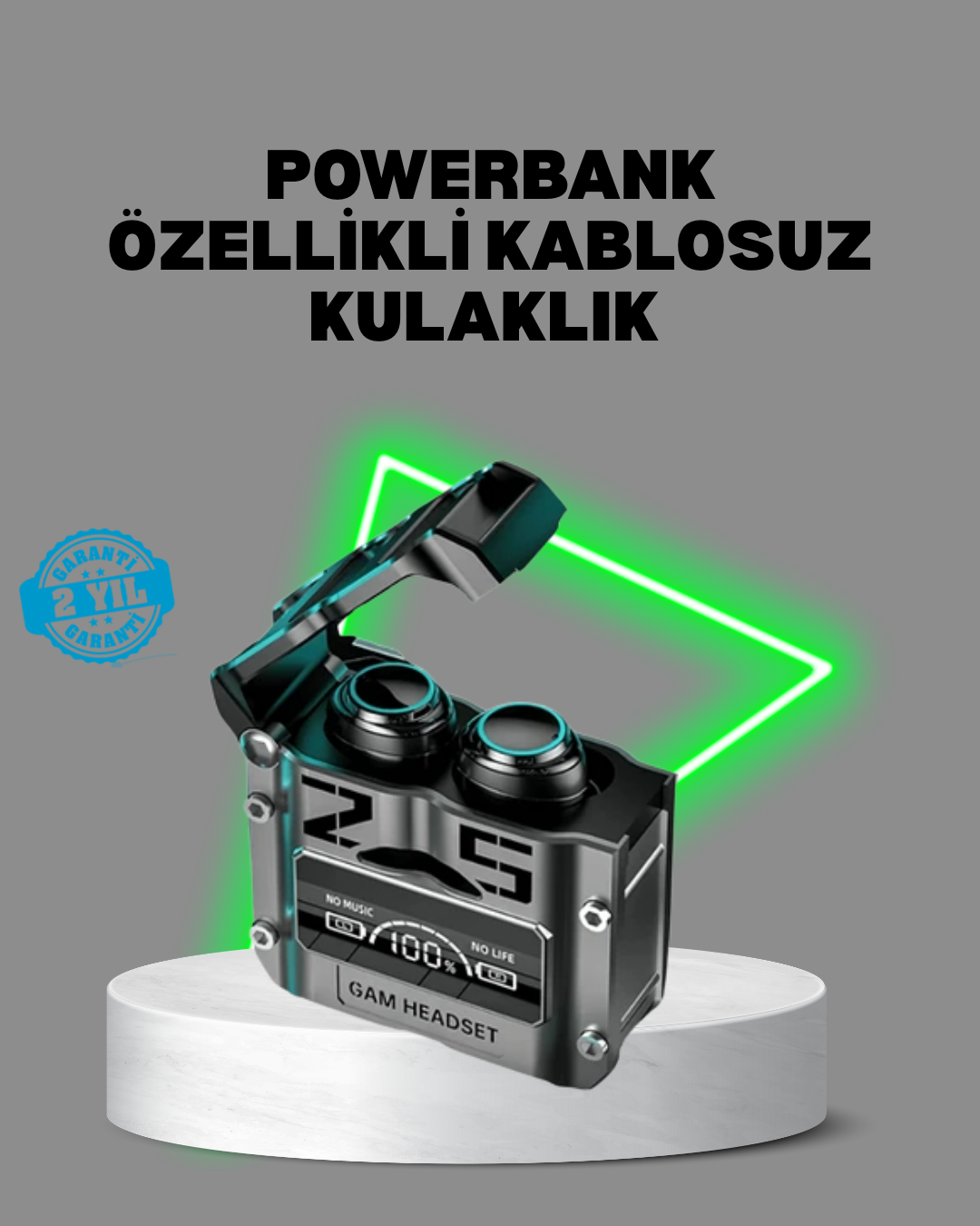 1-160 Bluetooth Kulaklık Kablosuz ANC Gürültü Önleyici Stereo Ses - vipsepet - Görsel 1