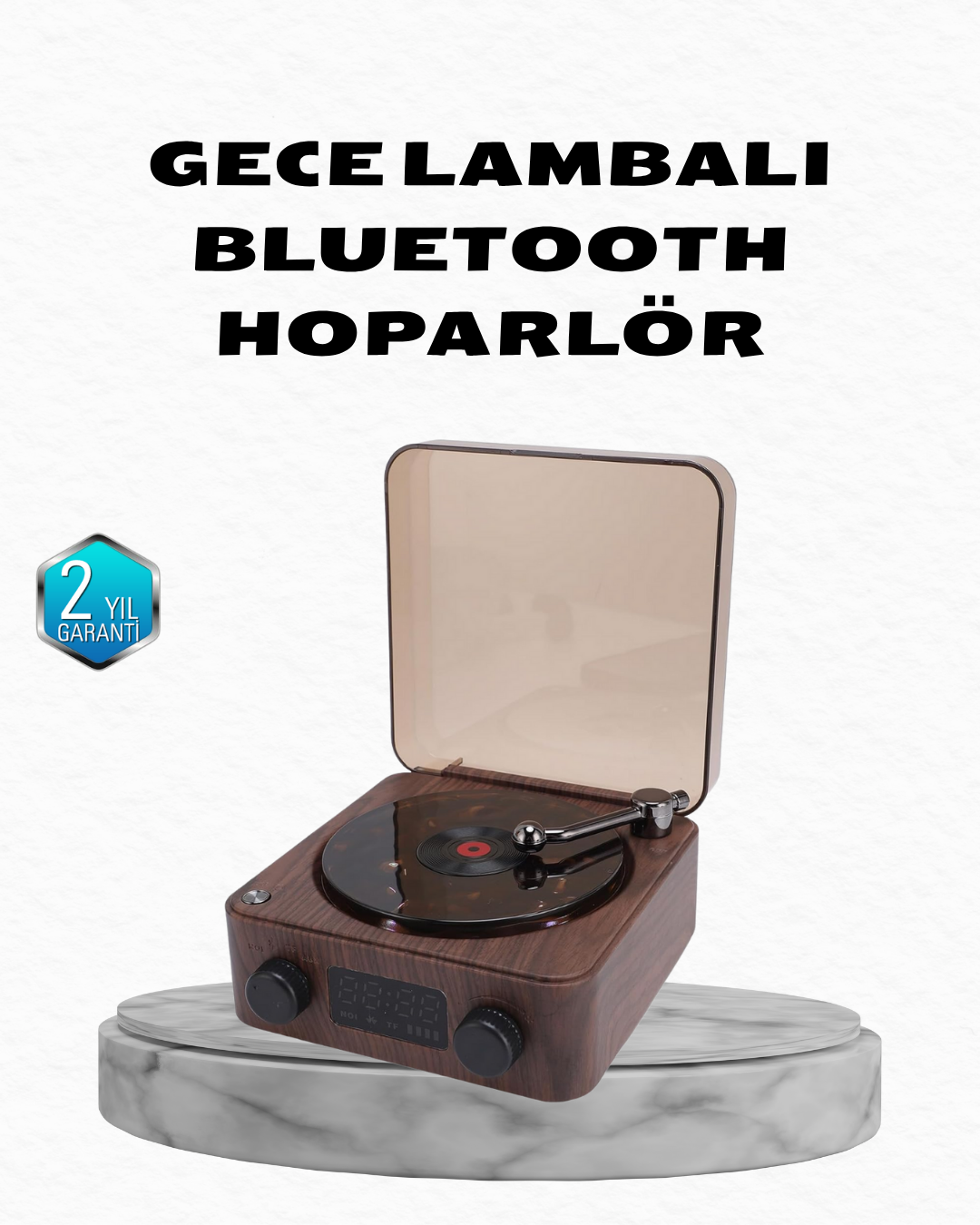 1-164 Gece Lambası Bluetooth Hoparlör Dijital Saat Çok Fonksiyonlu Su Dalgası Işıklı - Vipsepet - Görsel 1
