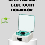 Gece Lambası Stereo Bluetooth Hoparlör Dijital Saatli Vintage Tasarım Çok Fonksiyonlu - Vipsepet