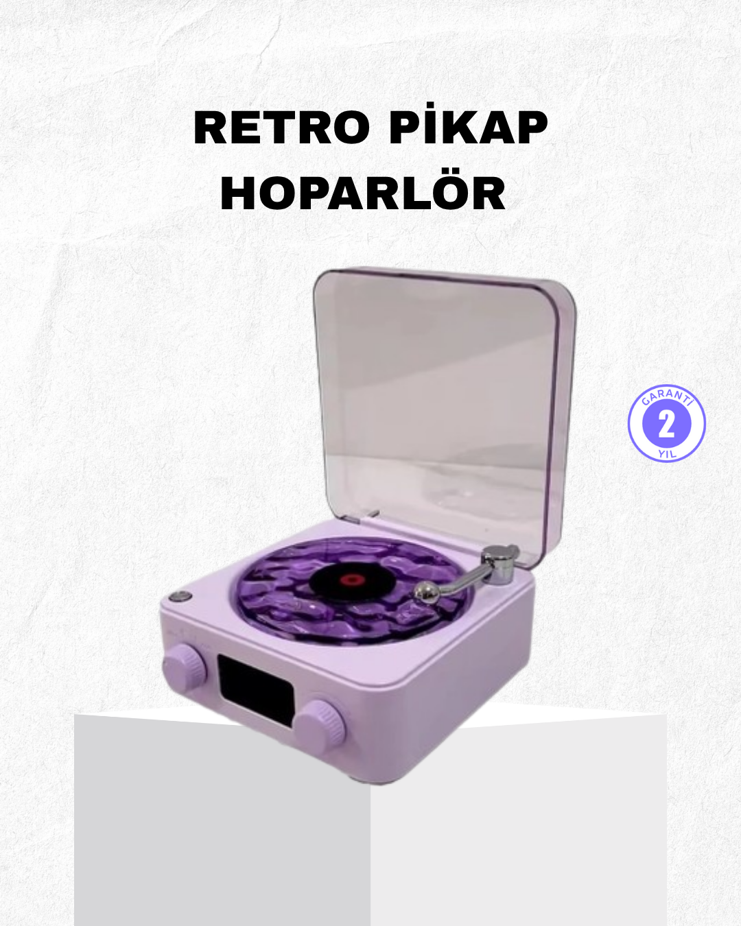 1-168 Retro Pikap Hoparlör Bluetooth AUX USB Type-C Projektörlü 360° Sesli Taşınabilir - Vipsepet - Görsel 1