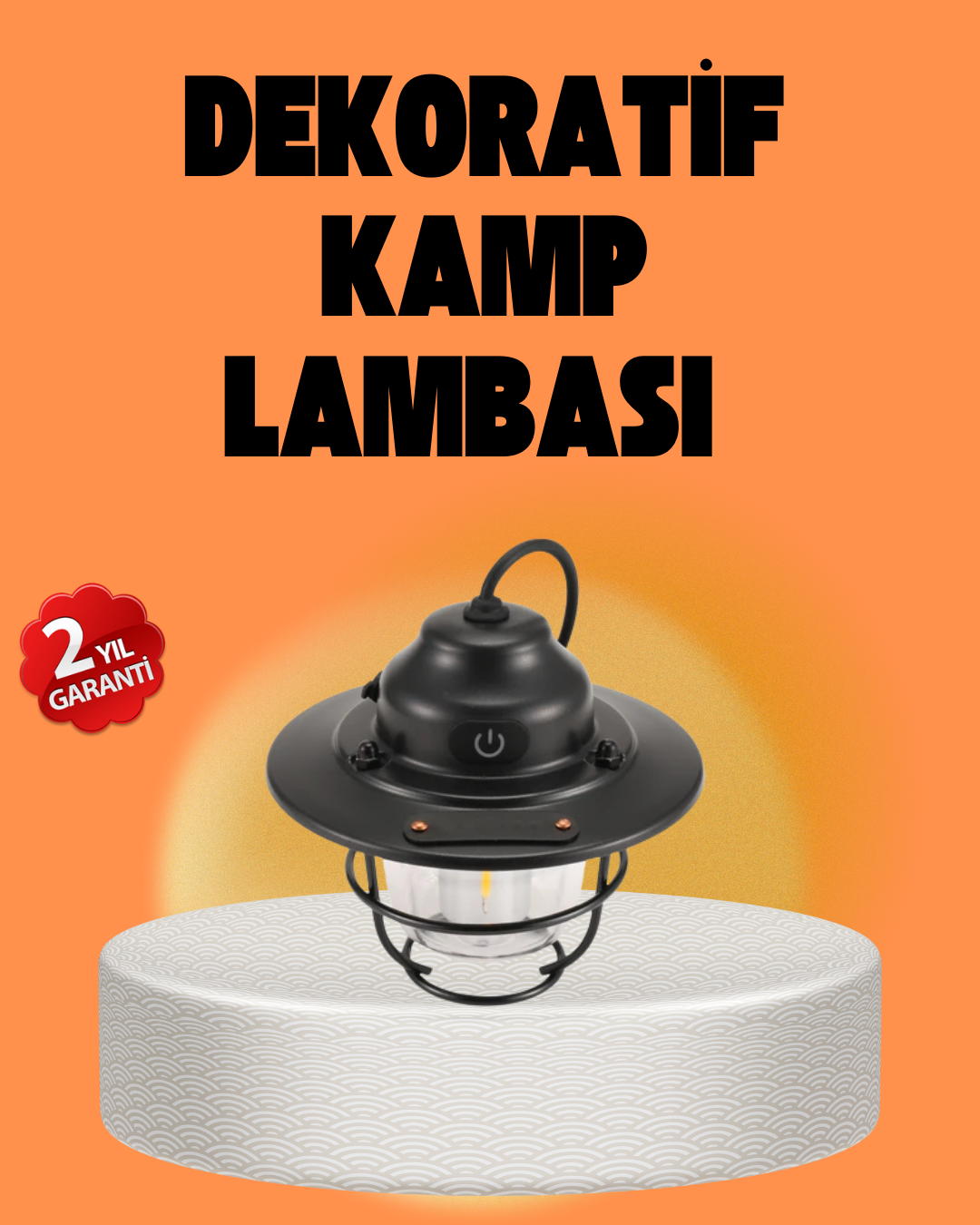 1-169 Çam Kozalağı Şekilli Retro Kamp Gece Lambası - Vipsepet - Görsel 1