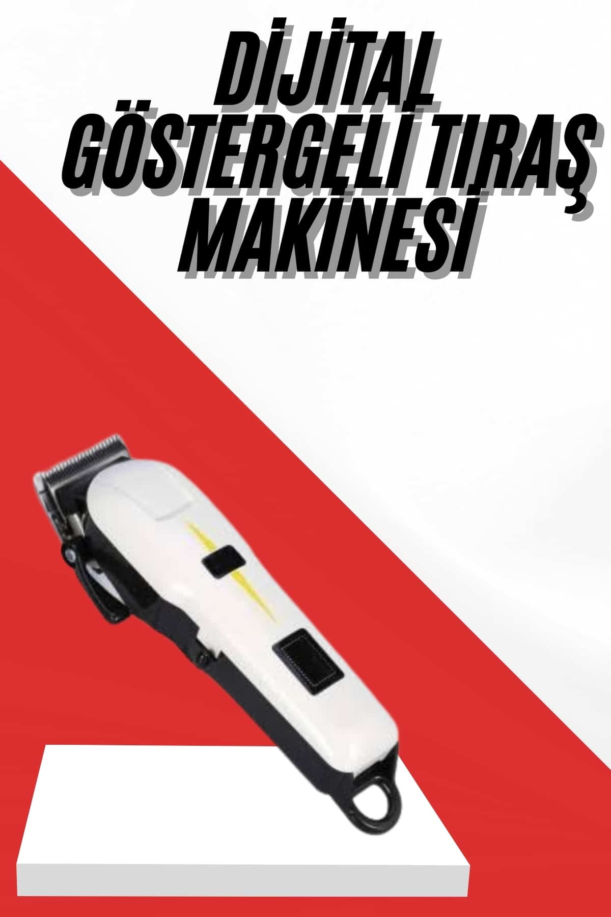 1-17 Profesyonel Şarjlı Tıraş Makinesi Turbo Kablosuz Saç Kesme Makinesi - vipsepet - Görsel 1