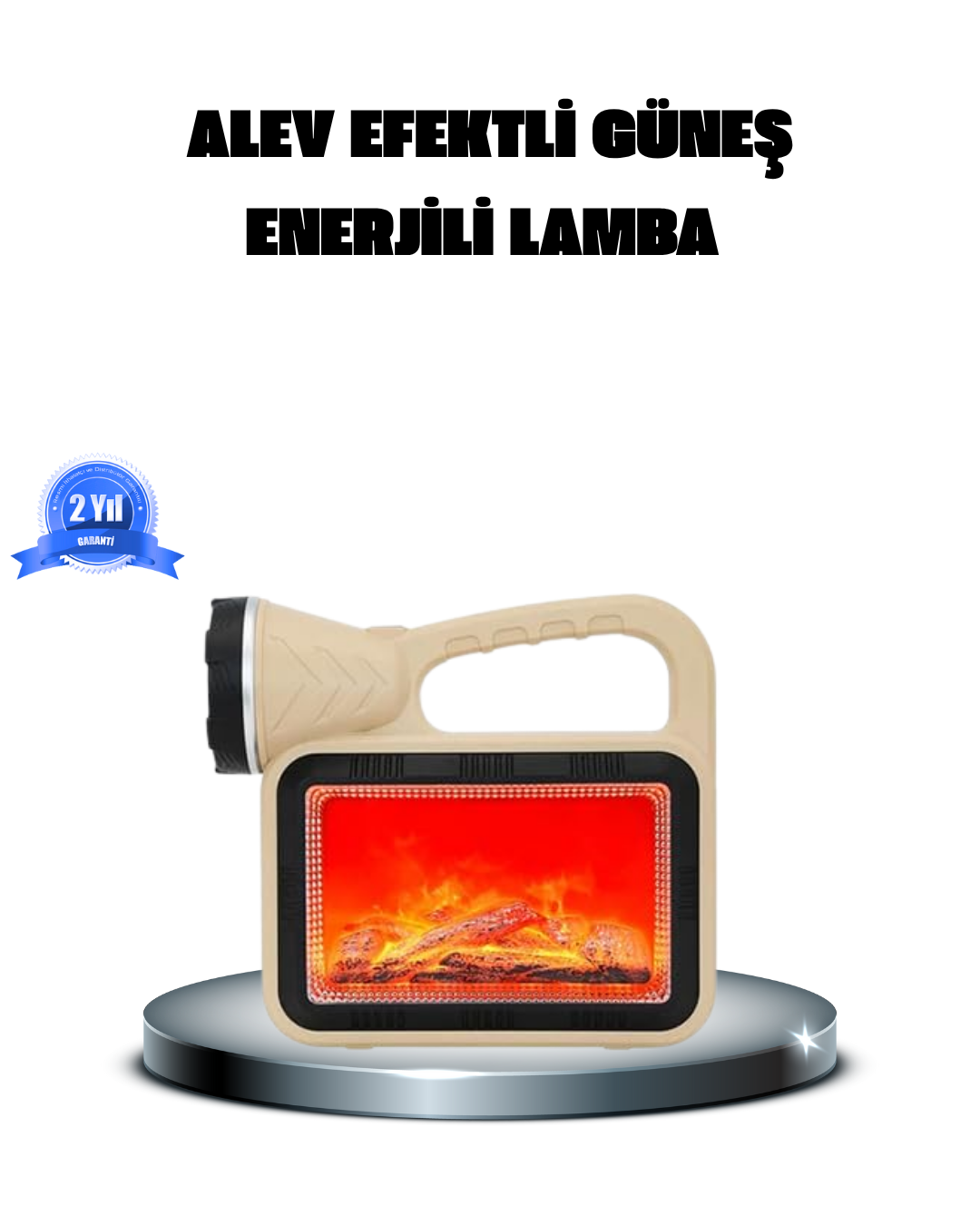 1-171 Alev Efektli Solar Lamba COB Işıklı Taşınabilir Bahçe Kamp Aydınlatma - Vipsepet - Görsel 1