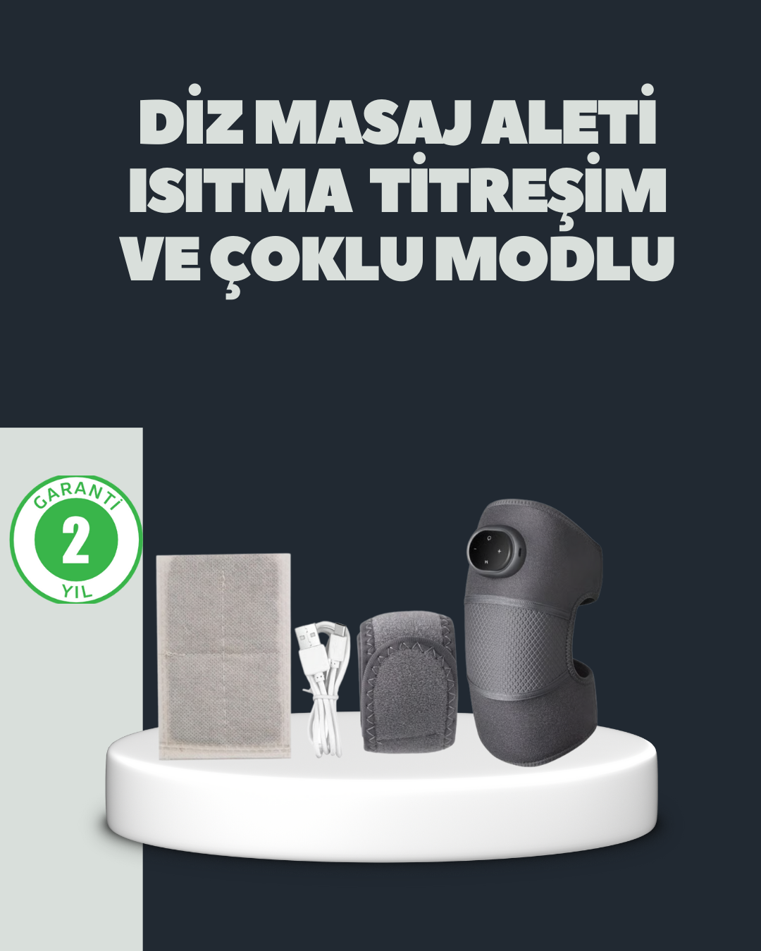 1-18 Isıtmalı Titreşimli Diz Masaj Cihazı 3D Rezonans Teknolojili - Vipsepet - Görsel 1
