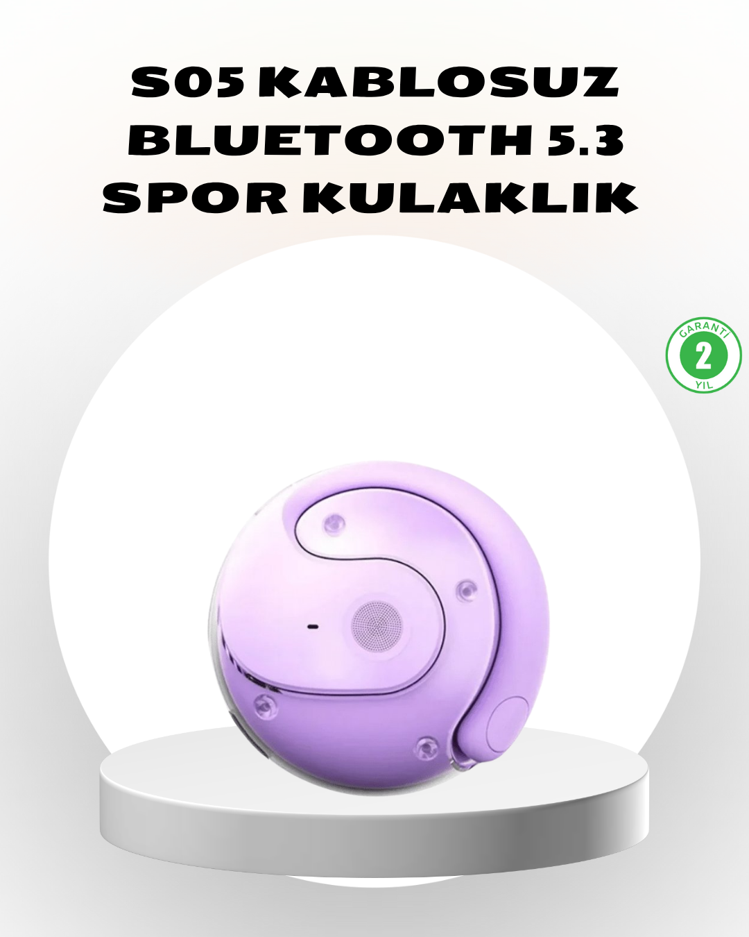 1-180 S05 Kablosuz Kulaklık Bluetooth 5.3 IPX4 Su Geçirmez Stereo Ses Otomatik Bağlantı - vipsepet - Görsel 1