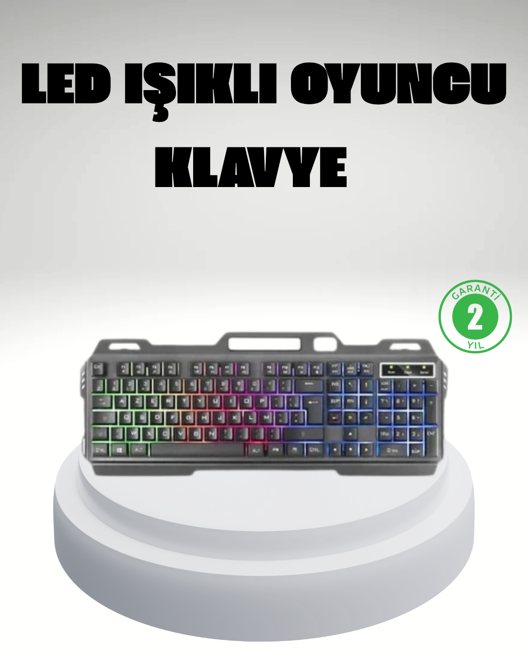 1-183 RGB Işıklı Oyuncu Klavye Mouse Seti – Türkçe Q, Ayarlanabilir DPI, Ergonomik ve Dayanıklı Tasarım - Vipsepet - Görsel 1