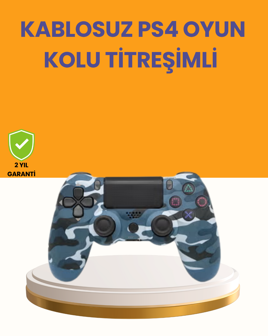 1-184 PS4 Kablosuz Oyun Kolu Gecikmesiz Bağlantılı Ergonomik Tasarımlı - Vipsepet - Görsel 1
