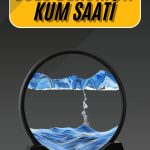 3D Led Işıklı Kum Saati Gece Lambası Hareketli Sulu Kum Saati Dekoratif - Vipsepet