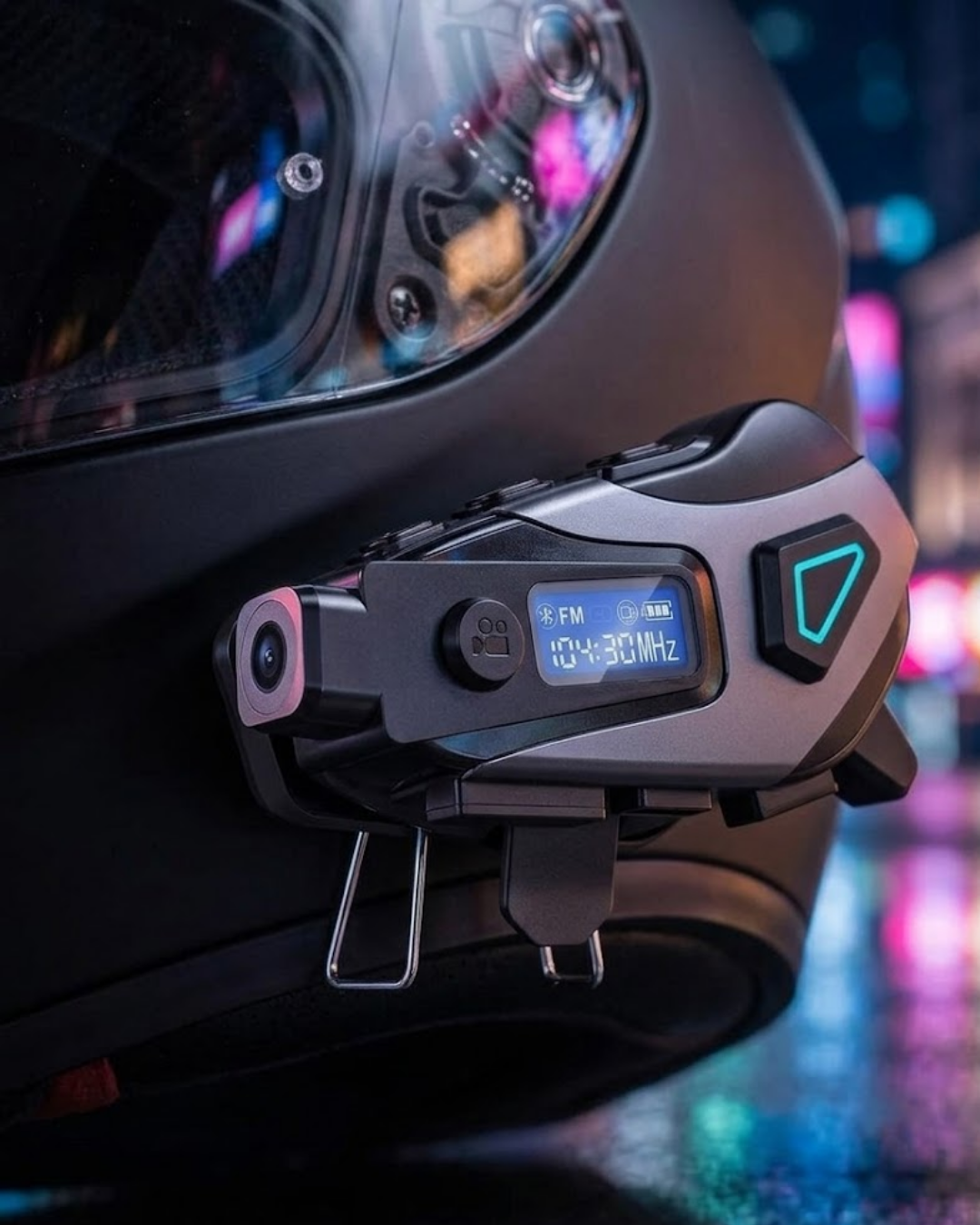 1 Kask İçi Bluetooth Kulaklık Kamera Özellikli Uzun Pil Ömrü ve Su Geçirmez - vipsepet - Görsel 1