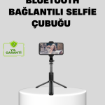 Bluetooth Selfie Çubuğu – 360° Dönebilen Başlık, Kablosuz Bağlantı - Vipsepet