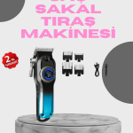 Profesyonel Saç Kesme Makinesi – 2000 mAh Şarjlı, LCD Ekranlı - vipsepet