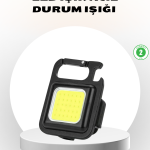 Süper Parlak 800 Lümen LED Fener – USB Şarjlı, 3 Işık Modlu, Mini Taşınabilir ve Anahtarlık Tipi - Vipsepet