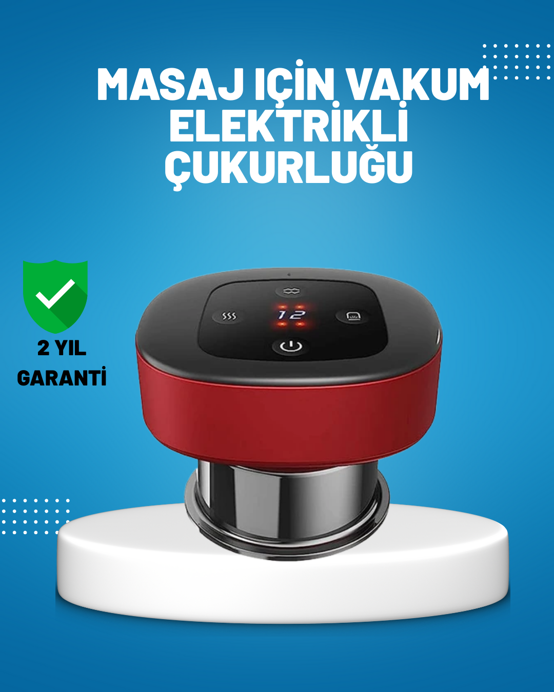 1-206 Elektrikli Vakumlu Çukurluk Masaj Aleti Isıtmalı ve Kırmızı Işıklı Terapi Seti - Vipsepet - Görsel 1