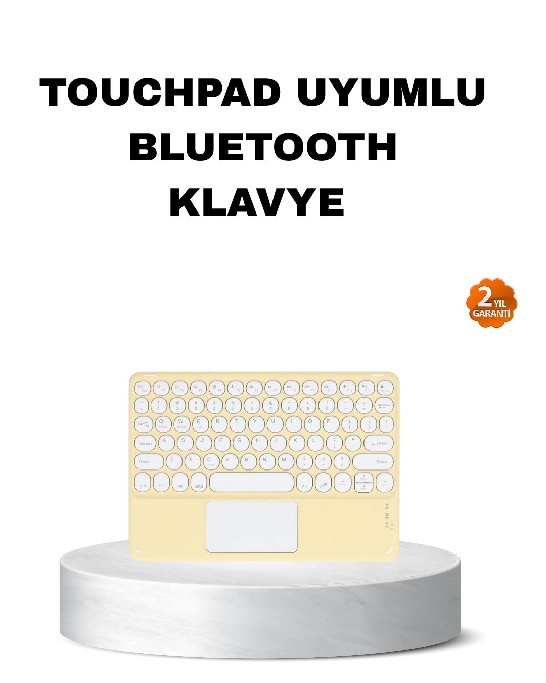 1-209 Kablosuz Bluetooth Klavye – Slim Taşınabilir Tasarım - Vipsepet - Görsel 1