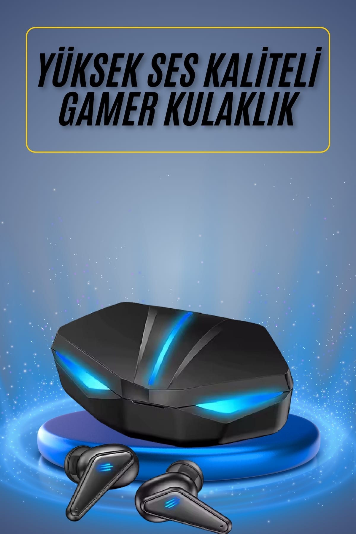 1-21 Oyuncu Kulaklığı Mikrofonlu Kablosuz Gaming Kulaklık Powerban Yüksek Ses Kaliteli - Vipsepet - Görsel 1