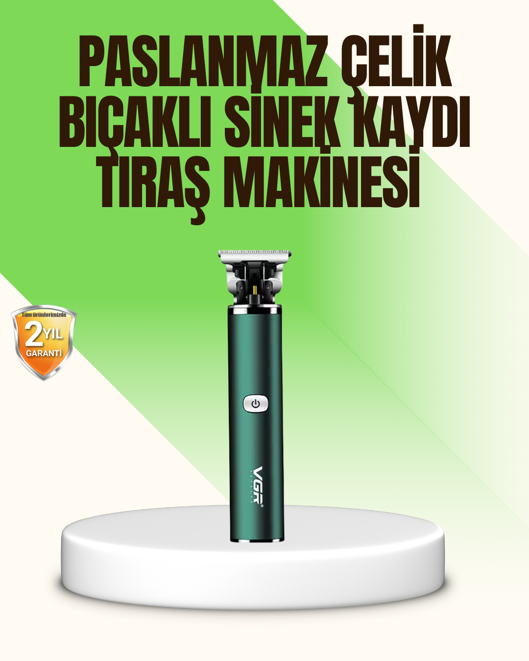 1-21 Koyu Yeşil Profesyonel Metal Gövdeli Saç Kesme Makinesi - vipsepet - Görsel 1