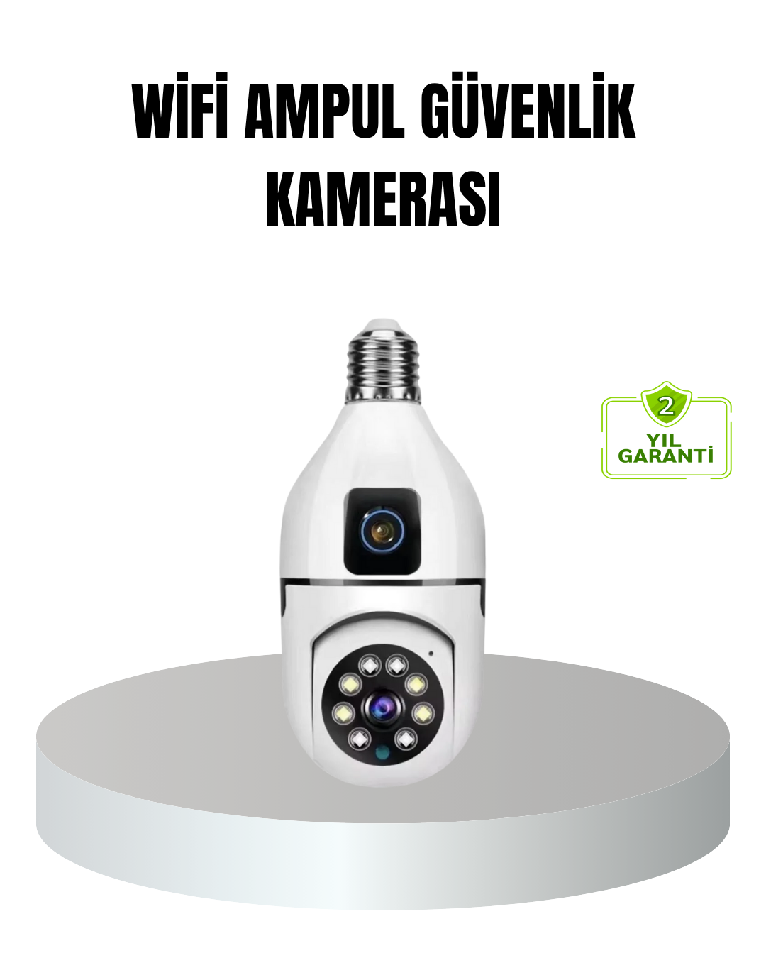 1-21 WiFi Ampul Güvenlik Kamerası 1080P Full HD Gece Görüşlü ve Hareket Algılamalı - Vipsepet - Görsel 1