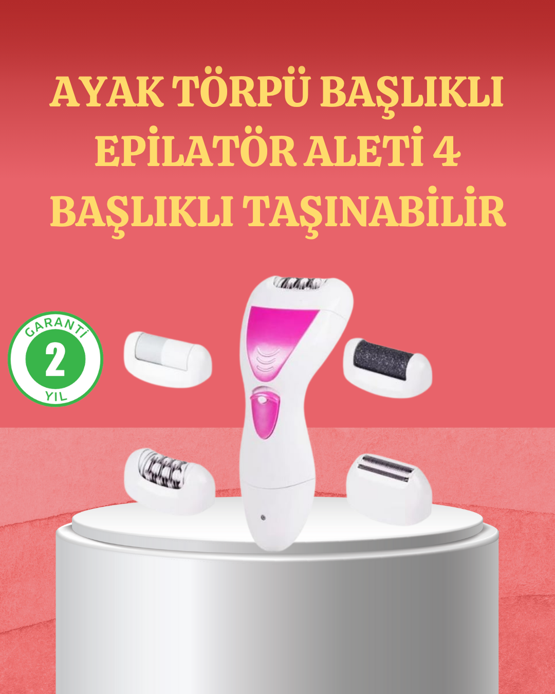 1-21 4 Başlıklı Kablosuz Şarjlı Epilasyon Cihazı - Vipsepet - Görsel 1