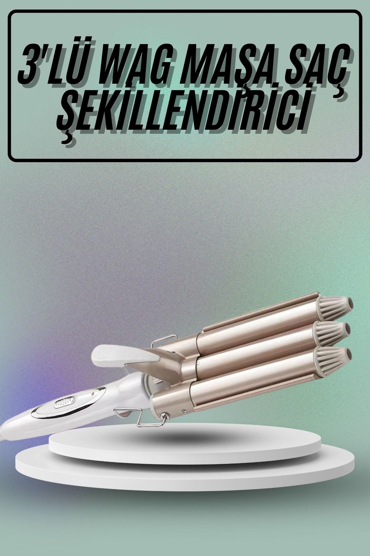 1 Saç Şekillendirici Wag Maşa Üçlü Yüksek Isı Ayarlı Seramik Kaplama - Vipsepet - Görsel 1