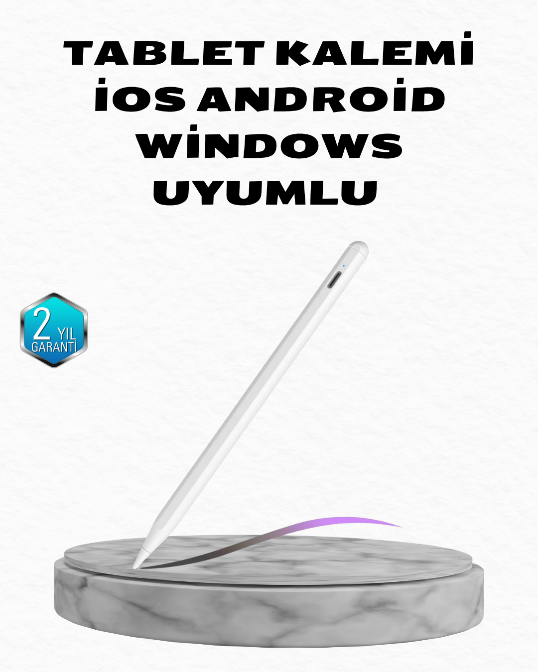 1-212 Manyetik Dokunmatik Kalem – Bluetooth Gerektirmeyen, Type-C Şarjlı, iPad ve Android Uyumlu Hassas Stylus - Vipsepet - Görsel 1