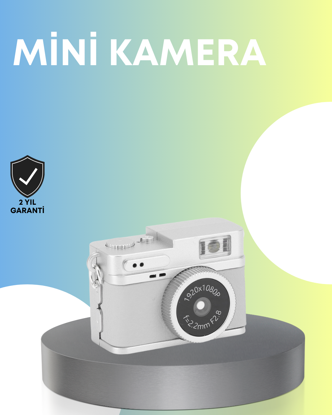 1-219 Mini Retro Dijital Kamera 1080P Full HD Dahili 128GB Hafızalı - Vipsepet - Görsel 1