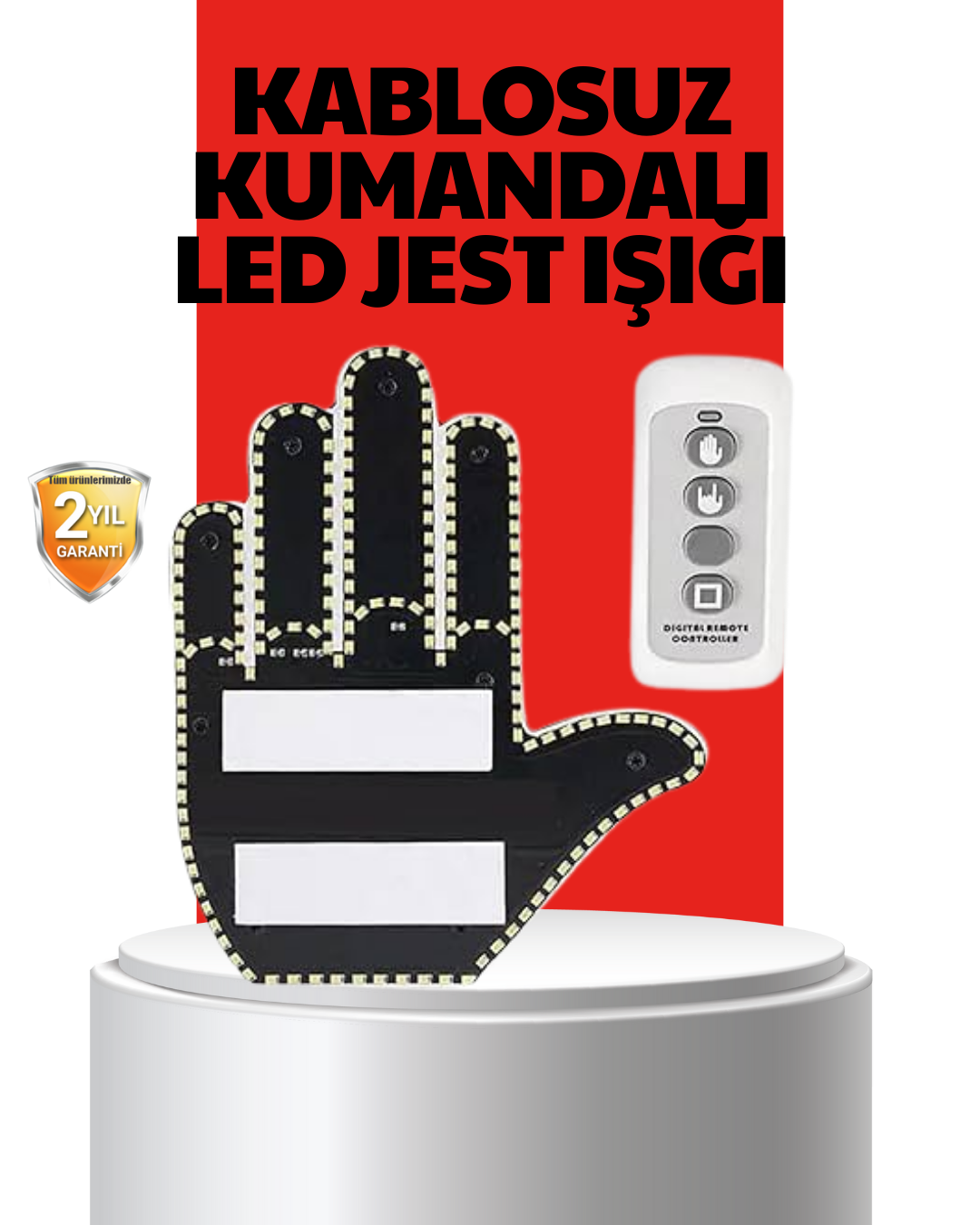 1-22 Uzaktan Kumandalı LED Jest Işığı – 3 Farklı Hareket Modu - Vipsepet - Görsel 1