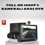 Araç Kamerası 3’lü Full HD DVR 1080P Gece Görüşlü ve G-Sensörlü - Vipsepet