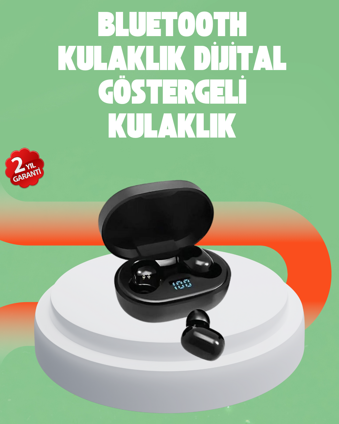 1-23 Bluetooth 5.0 Kulaklık – LED Ekranlı Şarj Kutusu - vipsepet - Görsel 1